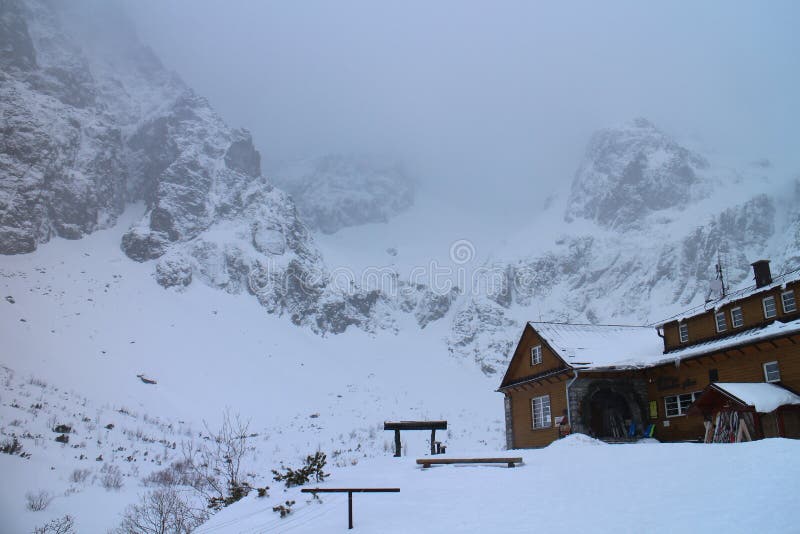 Chata pri Zelenom behar lkaen för ¡ för BrnÄ  som Ã förlägga i barack i den Zelene plesodalen i höga Tatras
